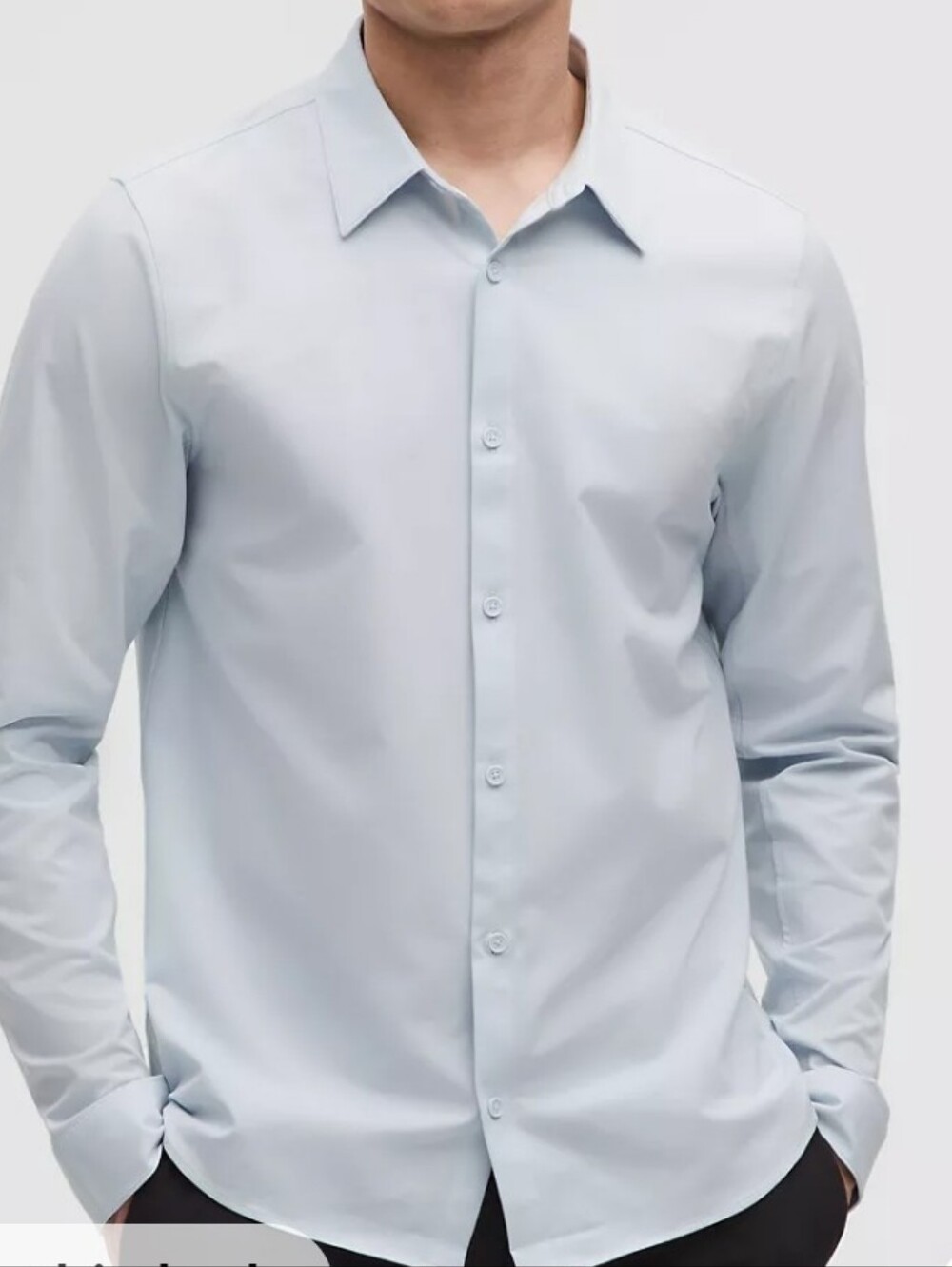 lululemon New Venture Slim Fit Light Blue Men's Shirt